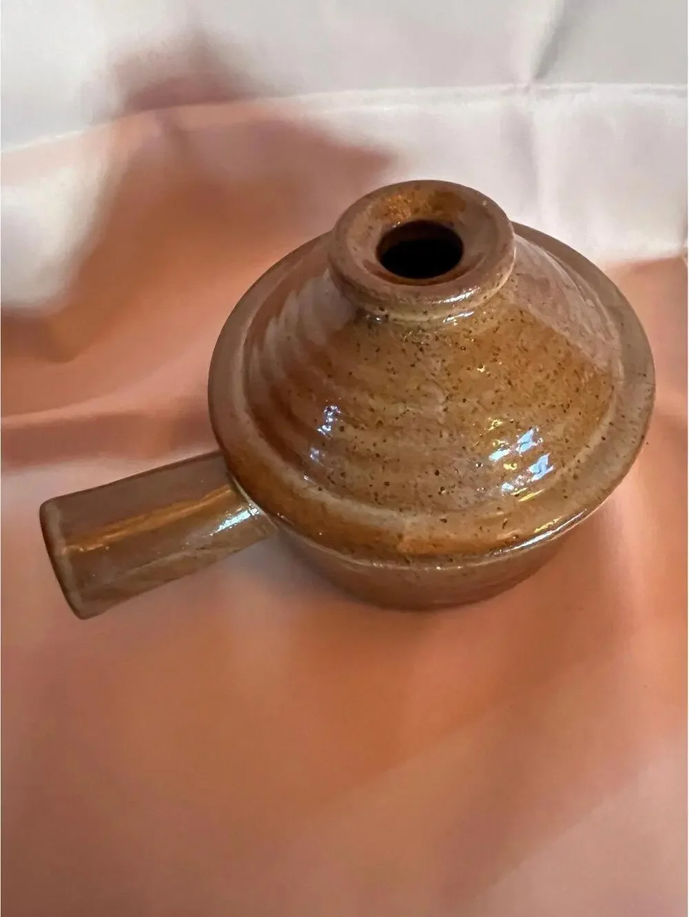 Vintage Ceramic Stoneware Pottery Small Casserole Soup Dish Earthy Small Pot